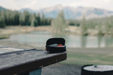 Logo trade reklaamkingid foto: RCS taaskasutatud nubuck PU kotike esmaabikomplekt postitatav