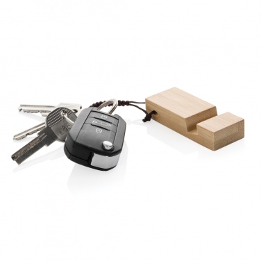 Logo trade firmakingid foto: Standkey bambusest võtmehoidja telefonialus