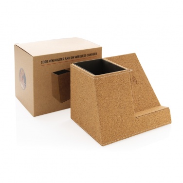 Logo trade reklaamkingi pilt: Korgist pliiatsihoidja ja 5W juhtmevaba laadija