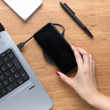 Logotrade ärikingitused pilt: 5 W juhtmevaba laadimisalus ümmargune