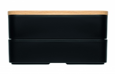 Logotrade reklaamtoote foto: PP-st lõunakarp ja bambusest kaas