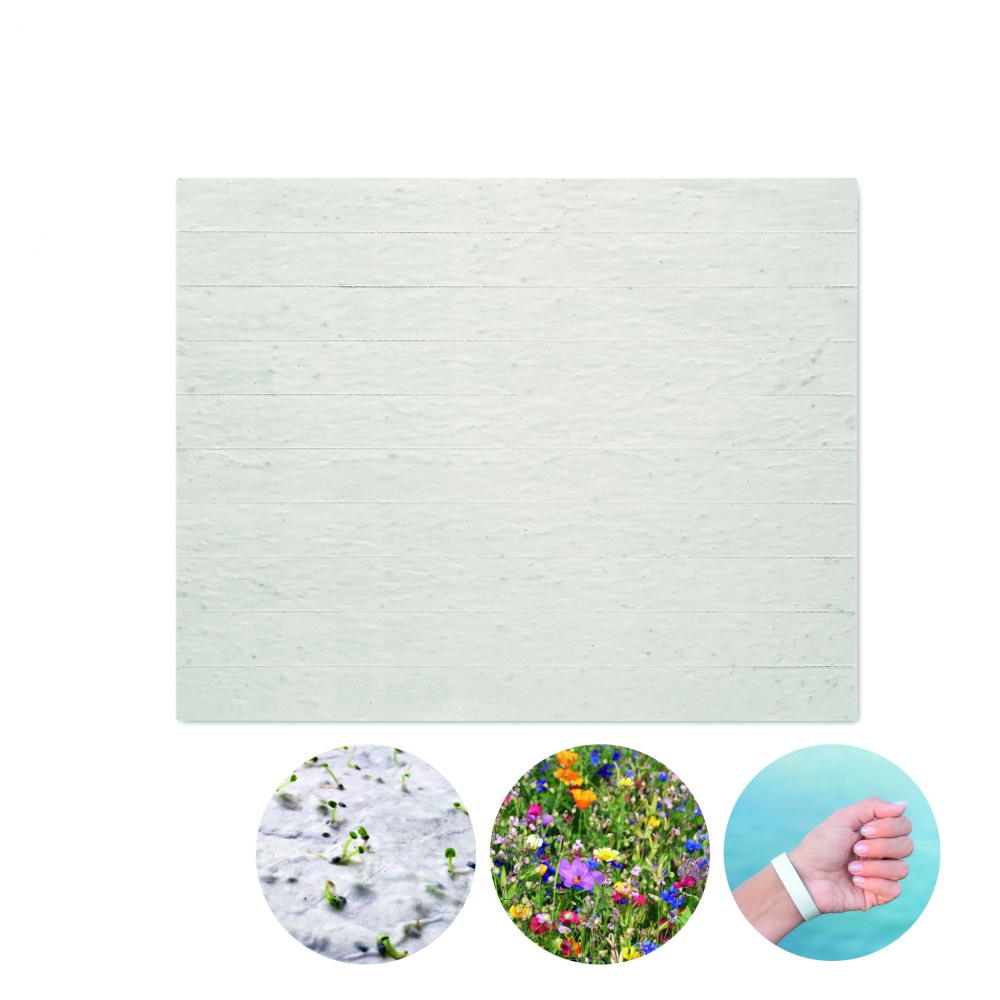 Logotrade reklaamtoote foto: Seemnepaberist leht randmepaeltega