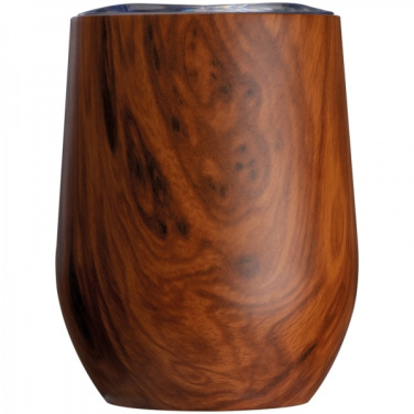 Logo trade ärikingid foto: Puidust välimusega roostevabast terasest kruus BRIGHTON 380 ml