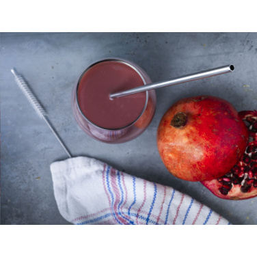 Logotrade reklaamtoote foto: Korduvkasutatav ECO Straw Set roostevabast terasest joogikõrs
