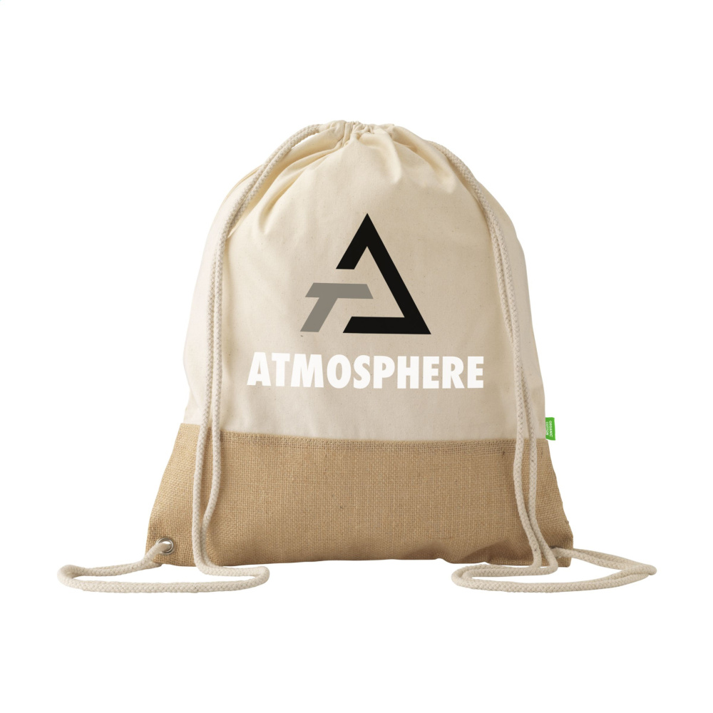 Logotrade ärikingid pilt: Kombineeritud orgaaniline seljakott (160 g/m²)