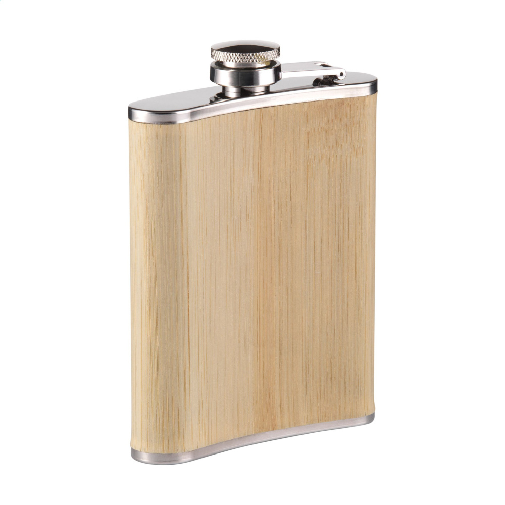 Logotrade reklaamkingituse foto: Hipflask Bamboo 200 ml joogipudel