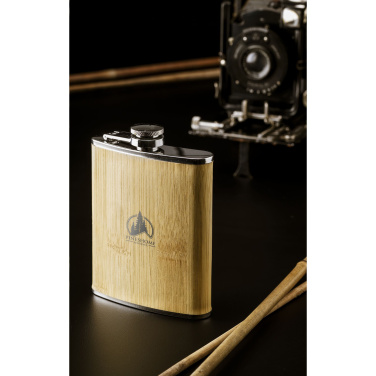 Logotrade reklaamtoote foto: Hipflask Bamboo 200 ml joogipudel