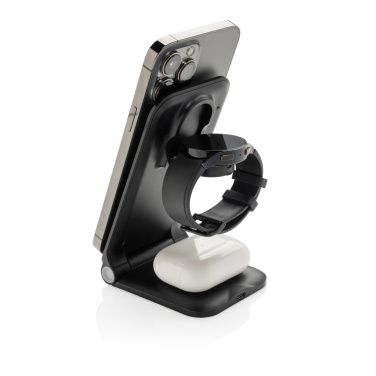 Logo trade reklaamtoote pilt: Powerpal 3 in 1 RCS taaskasutatud plastist 15 W laadija