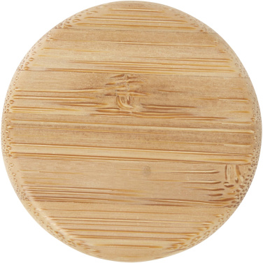 Logotrade reklaamkingi foto: Lume 500 ml matt klaaspudel bambusest korgiga