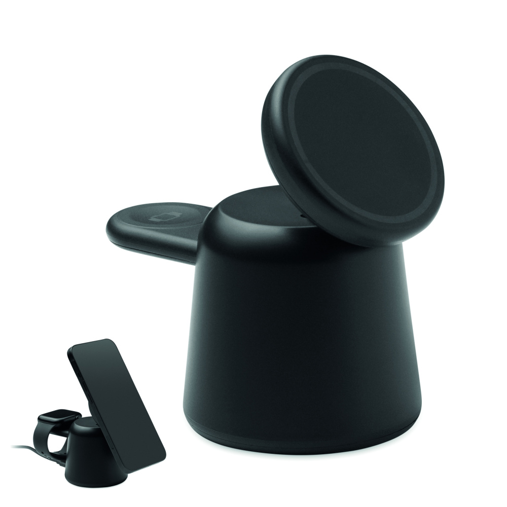 Logotrade meened pilt: 3-ühes juhtmevaba laadija 15W SIMPA