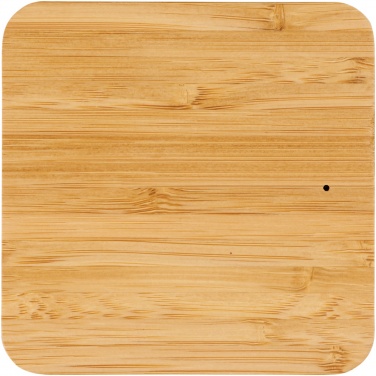 Logo trade mainoslahjat ja liikelahjat kuva: Langaton Leaf-latausalusta 5W, bambua ja kangasta