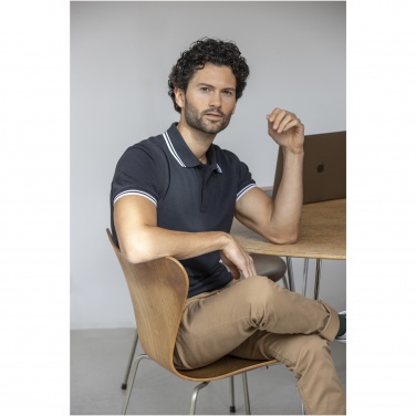 Logotrade mainoslahja tuotekuva: Amarago miesten lyhythihainen poolopaita, kontrastireunus