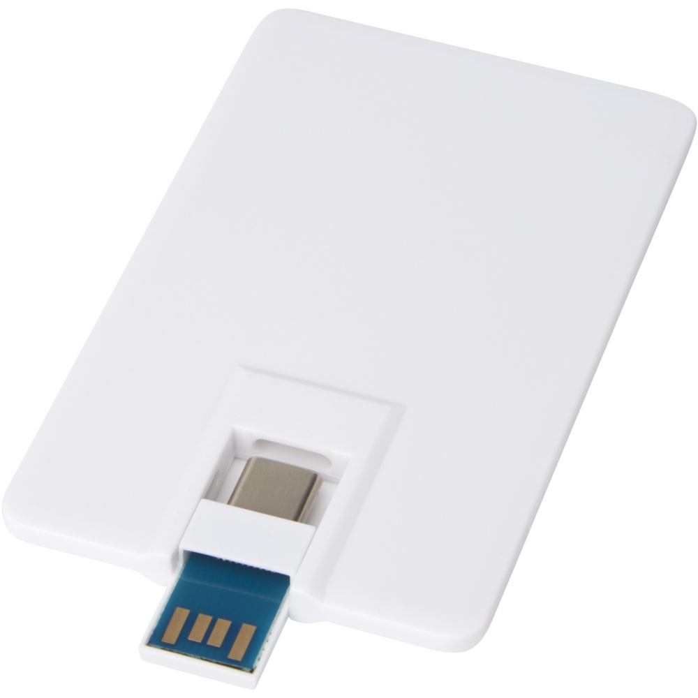 Logotrade liikelahjat kuva: Duo Slim 32 Gt USB-asema, Type-C ja USB-A 3.0