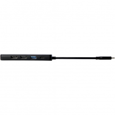 Logotrade mainoslahjat ja liikelahjat tuotekuva: Loop RCS -kierrätetystä muovista valmistettu multimediasovitin USB 2.0–3.0 HDMI -liitännällä