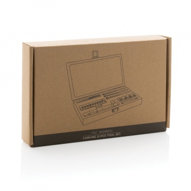 Logo trade mainostuote kuva: Carvine 21-osainen bambutyökalusetti