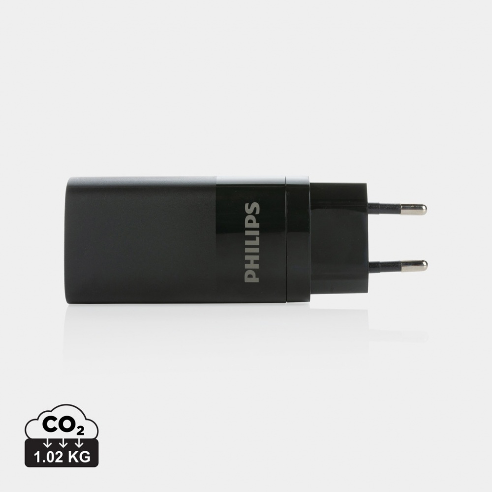 Logotrade mainostuotet kuva: Philips 65 W erittäin nopea PD 3-porttinen USB-laturi