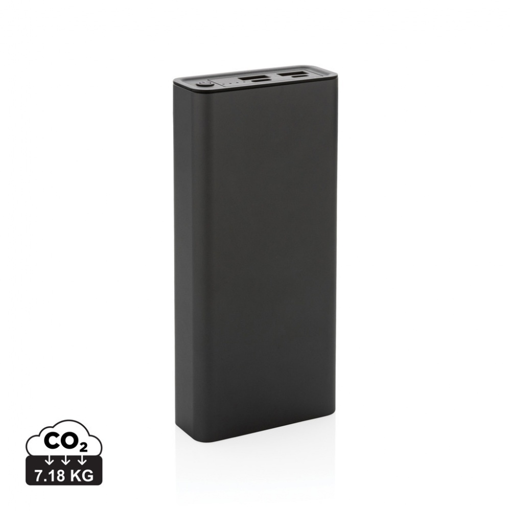 Logo trade mainoslahja kuva: Terra RCS alumiininen 20w 20000mAh varavirtalähde