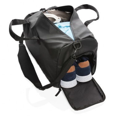 Logo trade liikelahjat mainoslahjat kuva: Musta PVC-vapaa Fashion-viikonloppulaukku