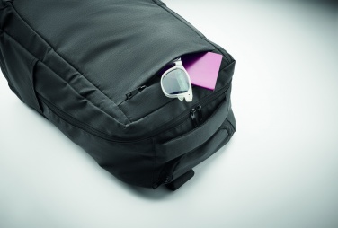 Logotrade mainostuotet kuva: Pyörillä varustettu kannettava reppu 600D RPET-polyesteriä mukautettavalla painatuksella