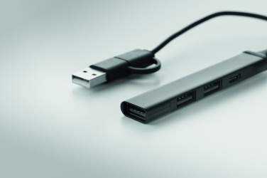 Logotrade liikelahja mainoslahja kuva: USB 4 portin keskitin 19 cm