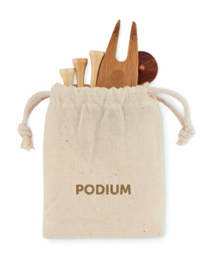 Logotrade mainostuote tuotekuva: Bambu golfsetti