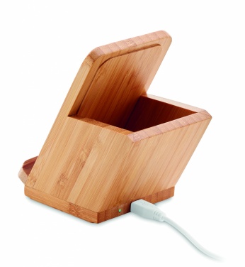 Logotrade mainoslahja ja liikelahja kuva: Bambu langaton laturi 5W BAICOI