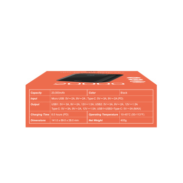 Logo trade mainoslahja ja liikelahja tuotekuva: Virtapankki Silicon Power QS28 20000 mAh