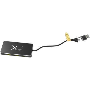 Logotrade liikelahjat kuva: SCX.design H20 8-in-1-USB-hubi kahdella tulolla ja 6 portilla