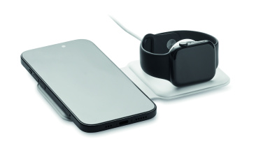 Logo trade mainoslahja ja liikelahja tuotekuva: 2 in 1 taitettava laturi 15W