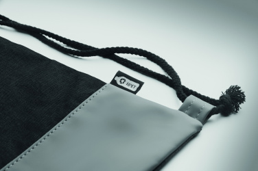 Logo trade mainoslahjat tuotekuva: RPET PU kiristysnyörilaukku 2 sävyä