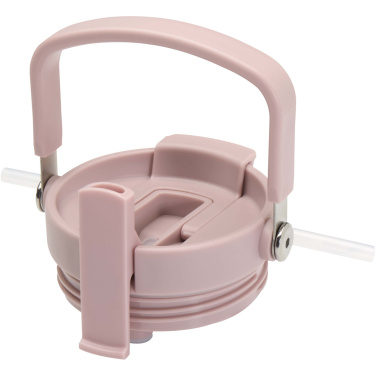 Logotrade mainostuote tuotekuva: Bronx 900 ml:n RCS-sertifioidusta kierrätetystä ruostumattomasta teräksestä valmistettu kuparityhjiöeristetty juomamuki, jossa on kaksitoiminen kansi