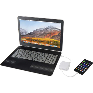 Logotrade liikelahjat kuva: Gloas 5-in-1-kierrätysmuovinen, sisäänvedettävä datasynkronointi- ja 100 W:n pikalatauskaapeli älypuhelimen työkalusarjalla