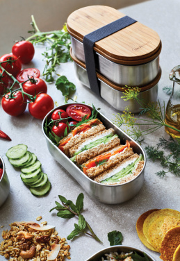 Logo trade mainoslahja kuva: Black+Blum teräksestä valmistettu kaksiosainen eväsrasia