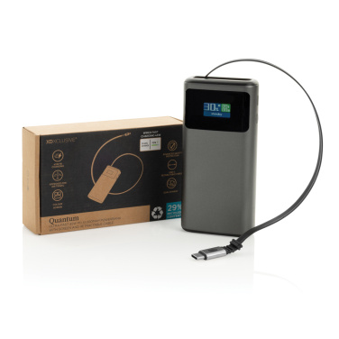 Logotrade liikelahjat mainoslahjat tuotekuva: Quantum RCS PD45W nopea 10 000 mAh -varavirtalähde näytöllä