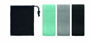 Logotrade biznesa dāvanas foto: 3 fitnesa joslu komplekts somiņā