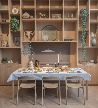 Логотрейд pекламные cувениры картинка: Салатница «Укиё» с бамбуковой лопаткой для салата