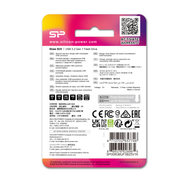 Логотрейд pекламные подарки картинка: Флешка Silicon Power Blaze B25 3.1