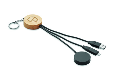 Лого трейд pекламные подарки фото: Key ring with 4 in 1 60W cable