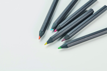 Лого трейд pекламные продукты фото: 6 black colouring pencils