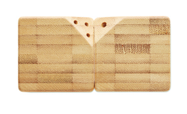 Лого трейд бизнес-подарки фото: Bamboo salt & pepper set