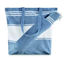 Beach bag with hammam towel