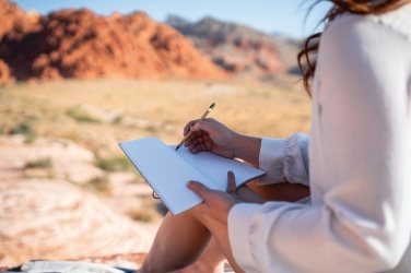 Logotrade profilreklam bild: Infinity penna med suddgummi i bambu