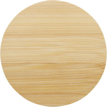 Logotrade kampanjprodukter bild: Lenora 250 ml glasmugg med bambulock