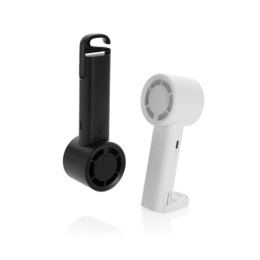 Logotrade reklamprodukter bild: Twist uppladdningsbar bärbar fläkt i återvunnen plast